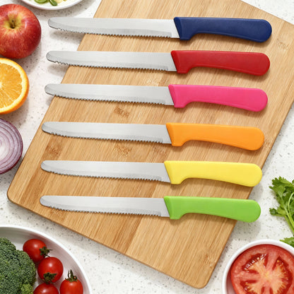 6pcs Colorful Steak Knives Set