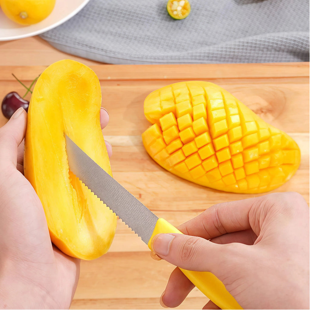 6pcs Colorful Steak Knives Set, Rust-Resistant Dishwasher Safe, 420 Stainless Steel with Serrated Edge, Dishwasher Safe, for Meat Fruit Vegetable Cheese Slicing, Black Friday Christmas Gifts