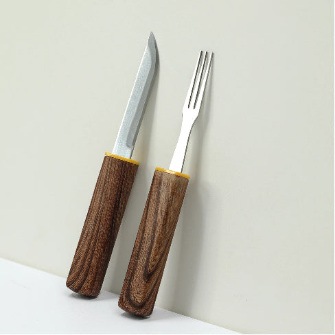 Knife & Fork Combo 2-in-1 Set | Portable Cutlery Camping Utensils Set