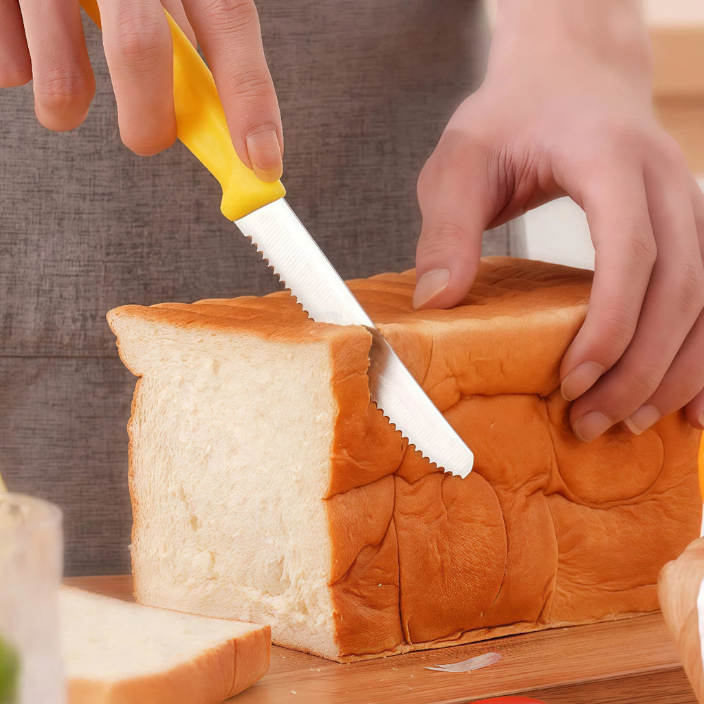 6pcs Colorful Steak Knives Set, Rust-Resistant Dishwasher Safe, 420 Stainless Steel with Serrated Edge, Dishwasher Safe, for Meat Fruit Vegetable Cheese Slicing, Black Friday Christmas Gifts