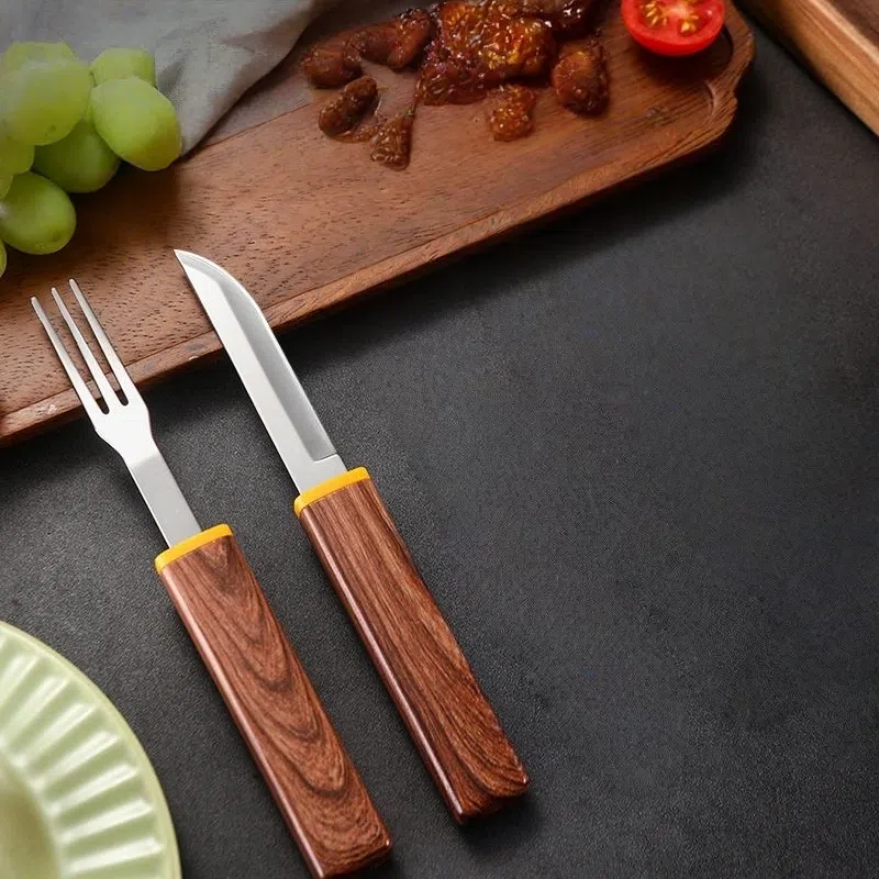 Knife & Fork Combo 2-in-1 Set | Portable Cutlery Camping Utensils Set