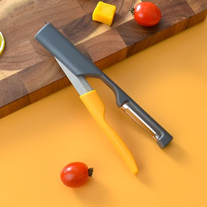 Portable 2-in-1 Paring Knife & Vegetable Peeler
