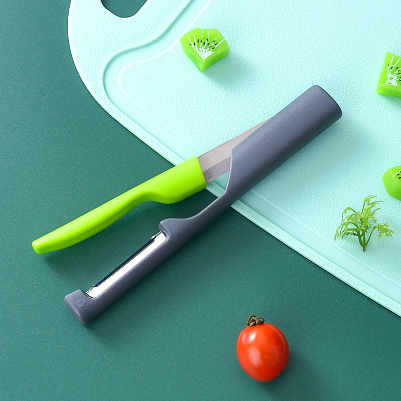 Portable 2-in-1 Paring Knife & Vegetable Peeler