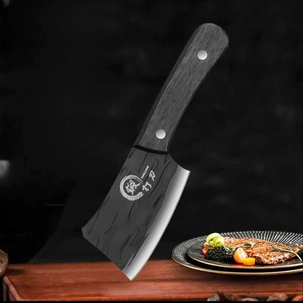 Hand-Forged Tiny Cleaver & Kitchen Knife Set
