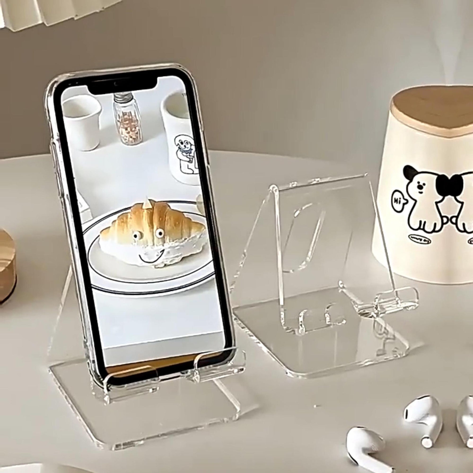 Minimalist Acrylic Phone Stand - Set of 2 (Heart & Star) 2pcs