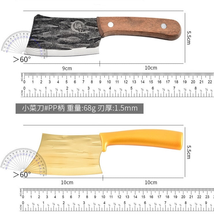 Hand-Forged Tiny Cleaver & Kitchen Knife Set