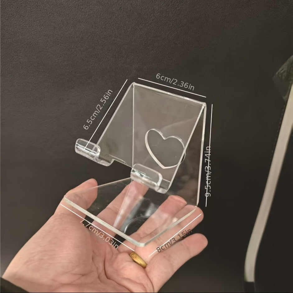 Minimalist Acrylic Phone Stand - Set of 2 (Heart & Star) 2pcs