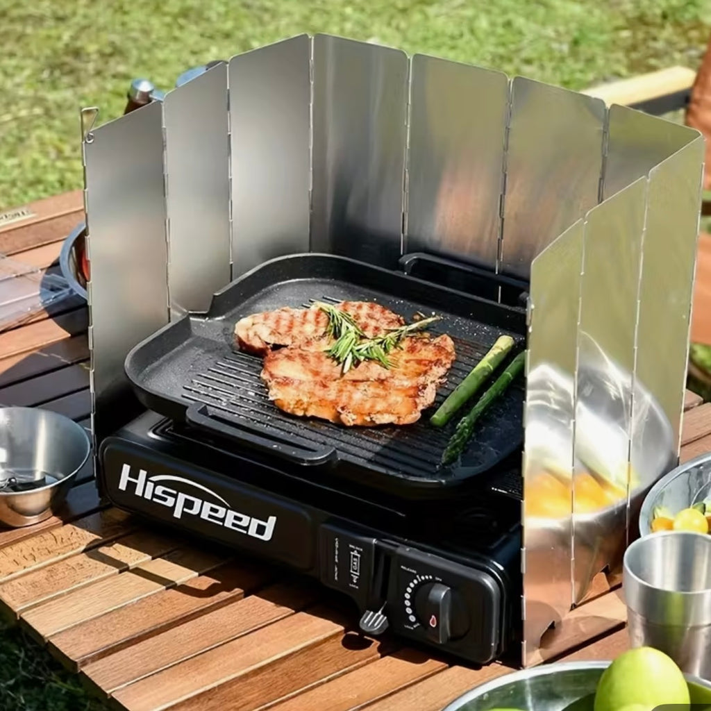 Ultralight Foldable Aluminum Camping Windscreen