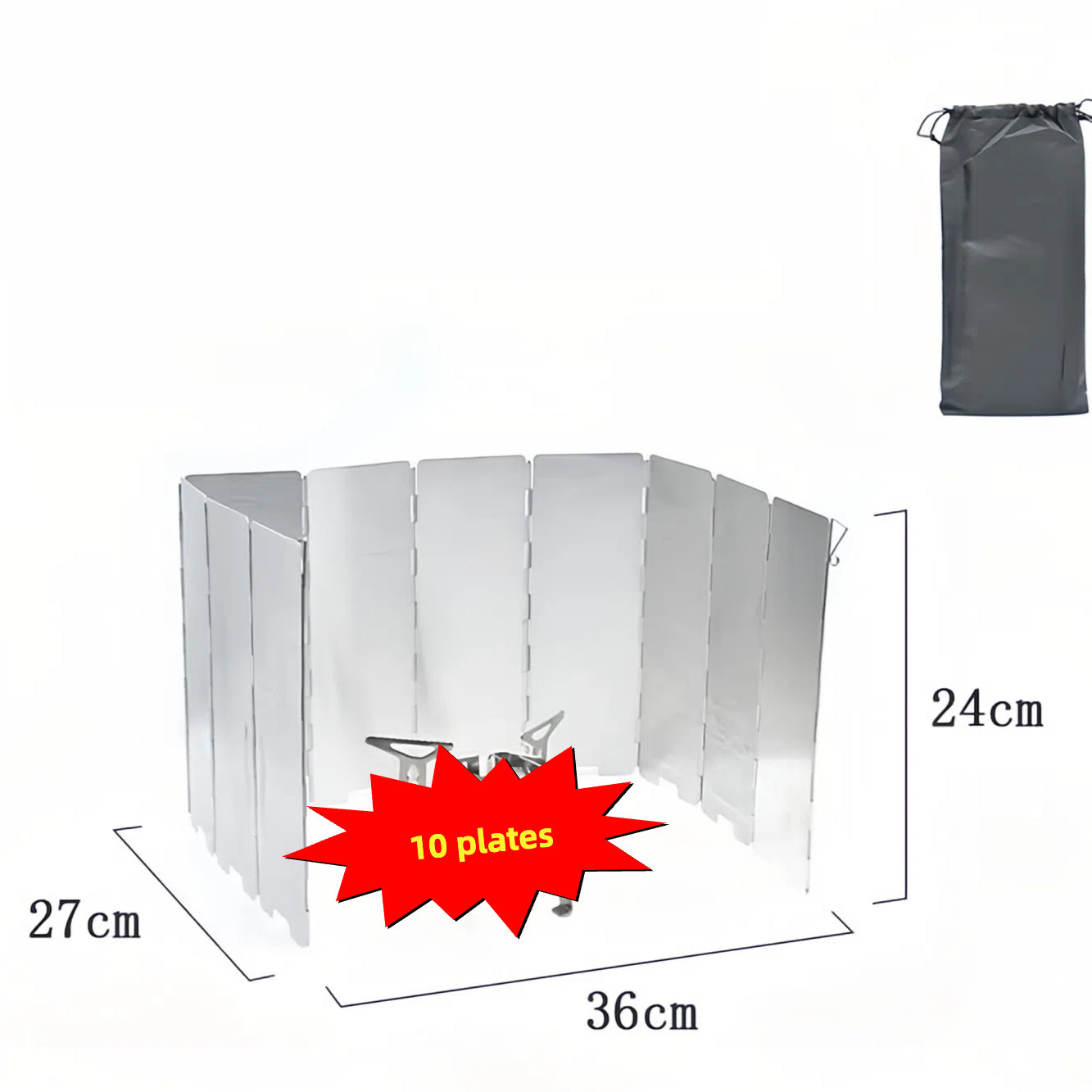 Ultralight Foldable Aluminum Camping Windscreen