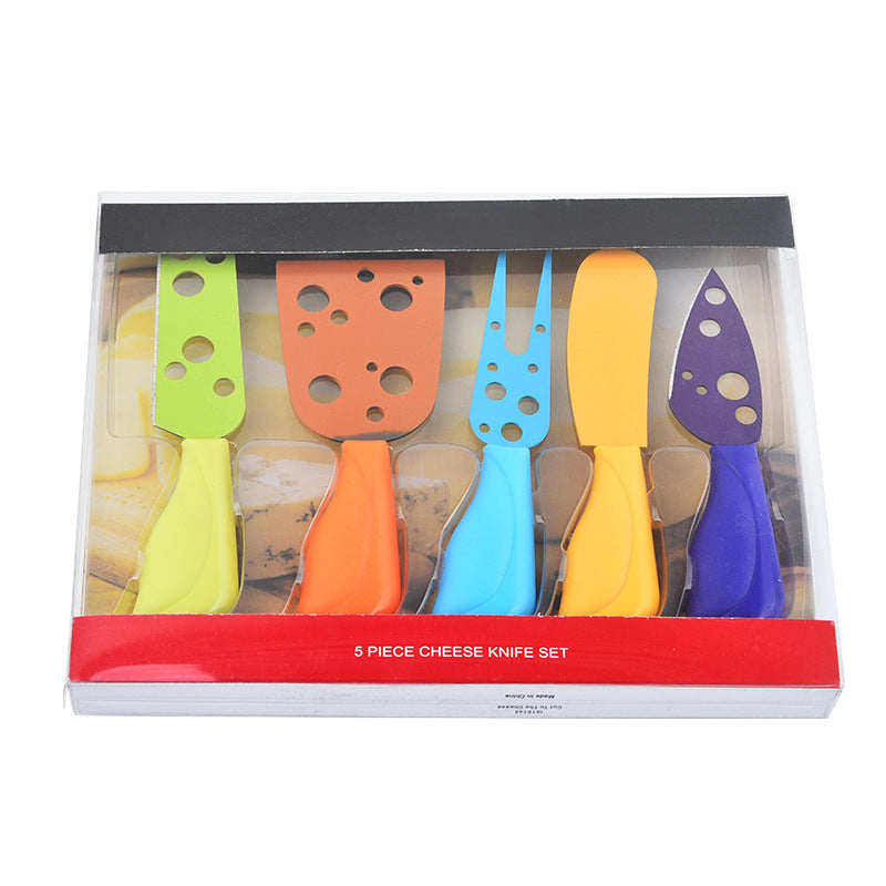 Colorful 5-Piece Whimsical Cheese Knife Set