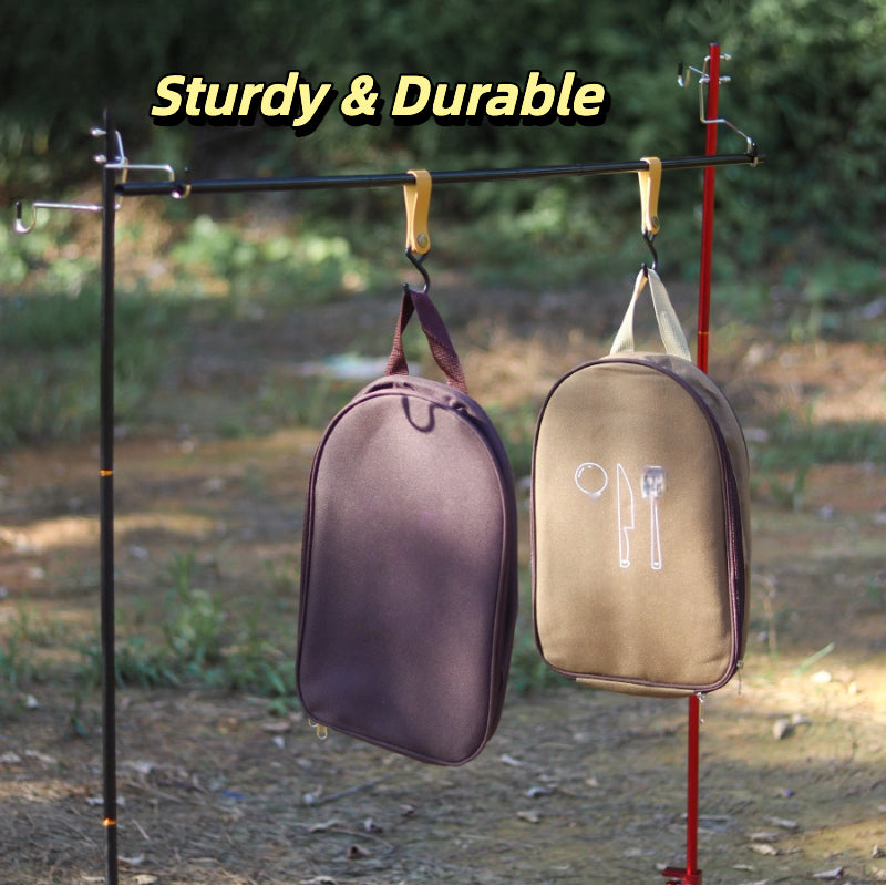 Rustic PU Leather Camping & Utility Hooks (Set of 3)