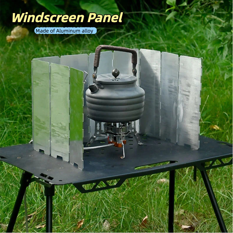 Ultralight Foldable Aluminum Camping Windscreen