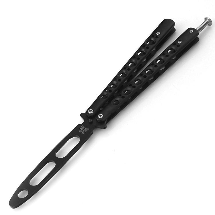 Unsharpened Balisong Butterfly Knife – Stainless Steel Balisong Trainer, Practice Flip Knife for Training & Camping
