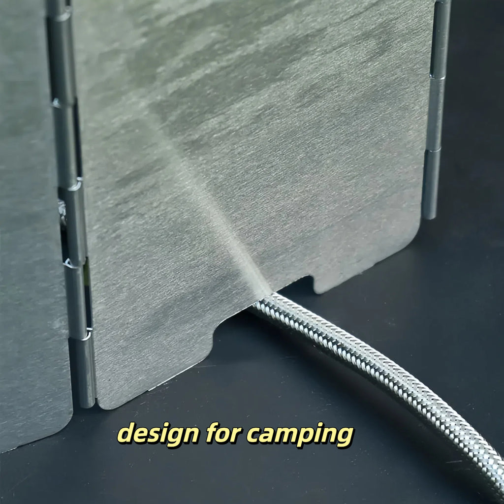 Ultralight Foldable Aluminum Camping Windscreen