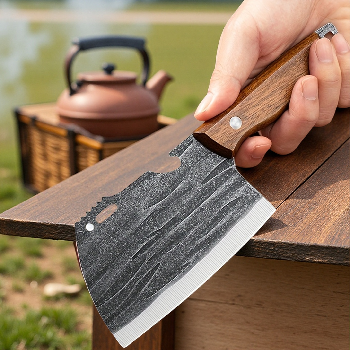 Hand-Forged Multifunction Butcher & Camping Knife
