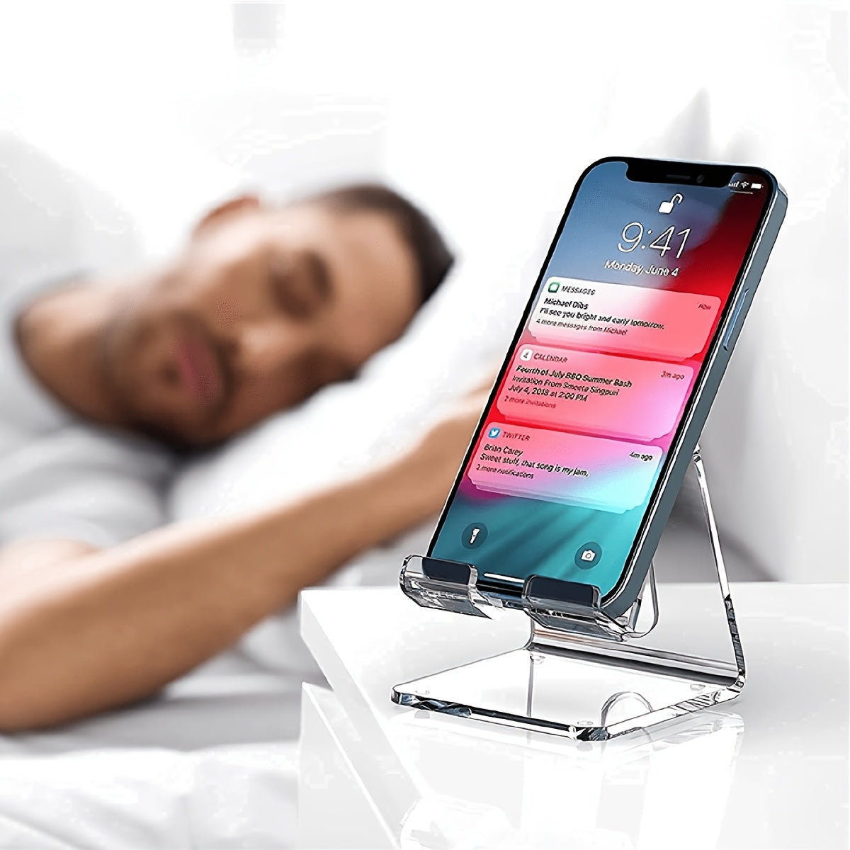 Minimalist Acrylic Phone Stand - Set of 2 (Heart & Star) 2pcs