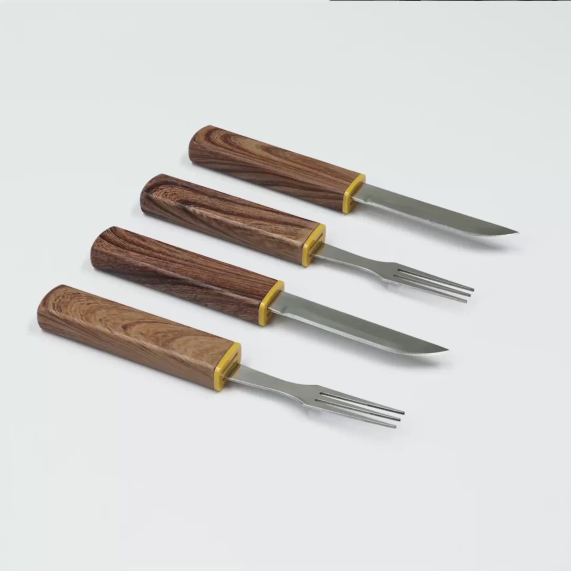 Knife & Fork Combo 2-in-1 Set | Portable Cutlery Camping Utensils Set