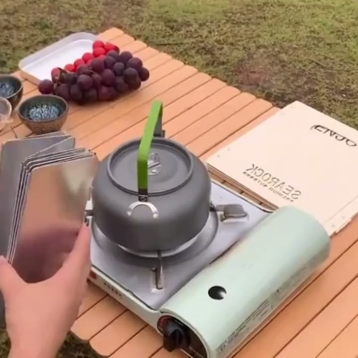 Ultralight Foldable Aluminum Camping Windscreen